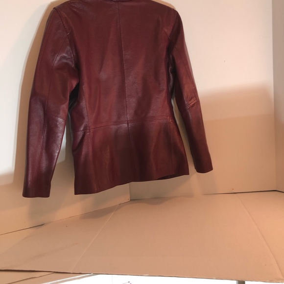 STYLE & CO. COLLECTION  M SHELL BURGUNDY JACKET - Picture 4 of 7